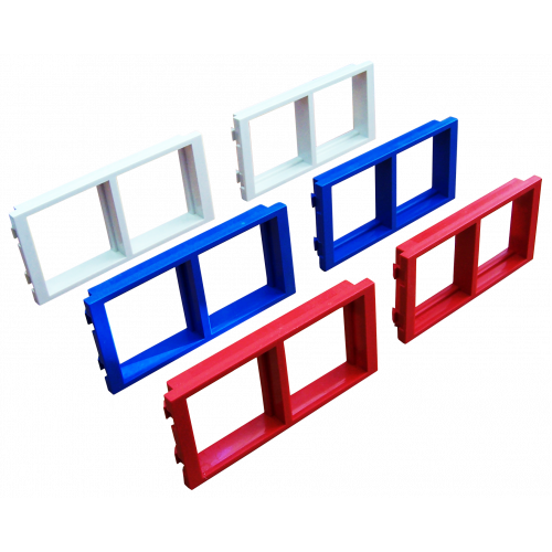 Адаптерная рамка двойная горизонтальная, для напольных башенок